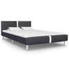 vidaXL fekete műbőr &aacute;gykeret matrac n&eacute;lk&uuml;l 135 x 190 cm