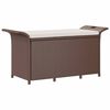 vidaXL barna polyrattan kerti pad p&aacute;rn&aacute;val 116 x 46 x 57 cm