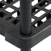 vidaXL fekete polipropilén 5 szintes tárolópolc 93,5 x 45,5 x 194,5 cm