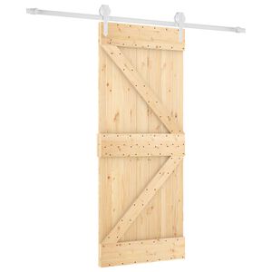 vidaXL Cs&uacute;sz&oacute; ajt&oacute; 85 x 210 cm Szil&aacute;rd Fenyőfa (Nem Kezelt)