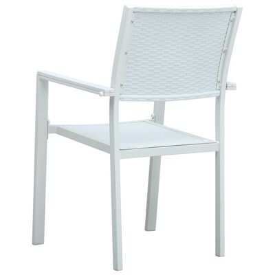 vidaXL 4 db fehér rattan hatású műanyag kerti szék