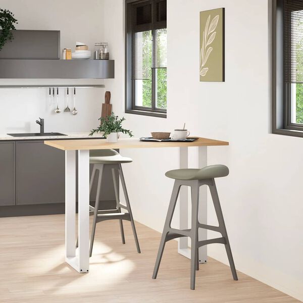 vidaXL 2 db U alak&uacute; b&aacute;rasztall&aacute;b feh&eacute;r 50x(100-101) cm ac&eacute;l