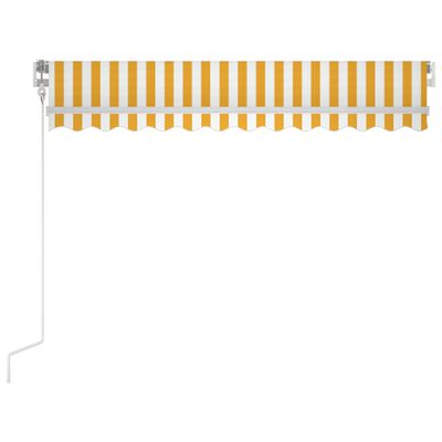 vidaXL sárga és fehér automata napellenző 300 x 250 cm