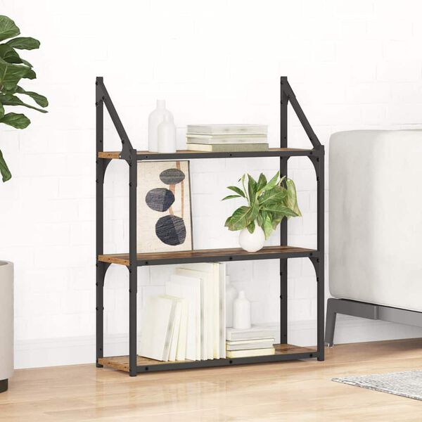 vidaXL Falpolc polcokkal t&aacute;rol&oacute;val &Ouml;reg fa 60 x 21 x 78,5 cm Faanyag