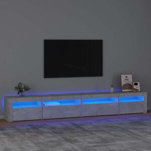 vidaXL betonsz&uuml;rke TV-szekr&eacute;ny LED l&aacute;mp&aacute;kkal 270x35x40 cm