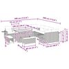 vidaXL Kerti Kanapé Szett tárolóval 13 pcs Bézs Poli rattan