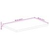 vidaXL t&ouml;m&ouml;r &uacute;jrahasznos&iacute;tott fa t&eacute;glalap alak&uacute; asztallap 60x20x3,8 cm