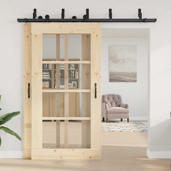 vidaXL fekete ac&eacute;l tol&oacute;ajt&oacute; f&eacute;mszerel&eacute;k k&eacute;szlet 213,5 cm