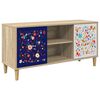vidaXL TV szekr&eacute;ny MAINZ 102 x 33 x 50 cm Sonoma Szerelt Fa