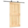 vidaXL Cs&uacute;sz&oacute; ajt&oacute; Term&eacute;szetes &eacute;s Fekete 100 x 210 cm Szil&aacute;rd Fenyőfa
