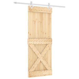 vidaXL Cs&uacute;sz&oacute; ajt&oacute; 80 x 210 cm Szil&aacute;rd Fenyőfa (Nem Kezelt)