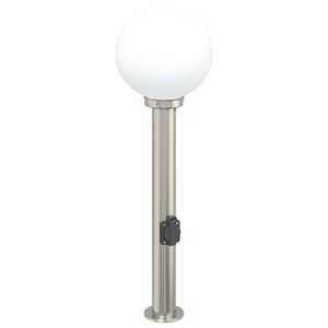 vidaXL 80 cm rozsdamentes ac&eacute;l oszlopl&aacute;mpa konnektorral IP44
