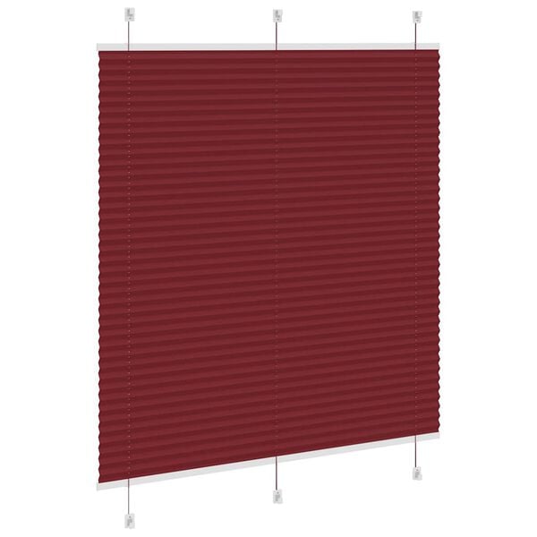 vidaXL plisz&iacute;rozott redőny Bordeaux piros 115x150 cm sz&ouml;vetsz&eacute;less&eacute;g