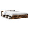 vidaXL f&uuml;st&ouml;s t&ouml;lgy sz&iacute;nű szerelt fa &aacute;gykeret fi&oacute;kokkal 140x200 cm