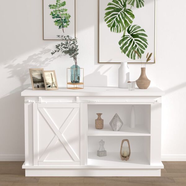 vidaXL feh&eacute;r sz&eacute;nac&eacute;l mini tol&oacute;ajt&oacute;s szekr&eacute;ny szerel&eacute;k szett 122 cm