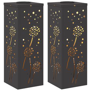 vidaXL Napelemmel műk&ouml;dő LED &ouml;sv&eacute;ny vil&aacute;g&iacute;t&aacute;s 2 pcs Fekete