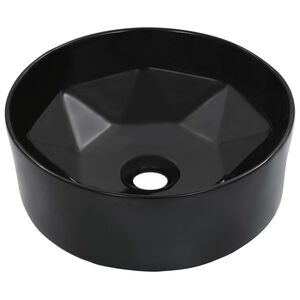 vidaXL fekete ker&aacute;mia mosd&oacute;kagyl&oacute; 36 x 14 cm