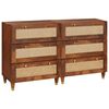 vidaXL T&aacute;lal&oacute;szekr&eacute;ny k&eacute;szlet 2 db 60 x 33,5 x 75 cm T&ouml;m&ouml;r Mang&oacute;f&aacute;t