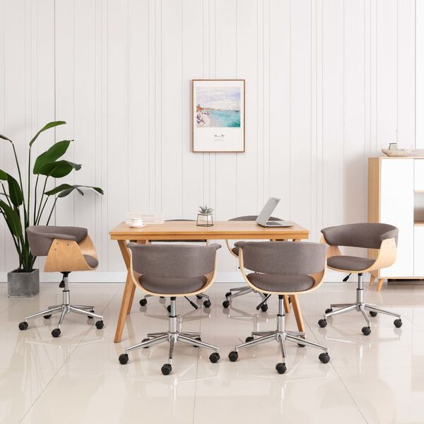 vidaXL 6 db t&oacute;psz&iacute;nű sz&ouml;vetbor&iacute;t&aacute;s&uacute; forg&oacute; &eacute;tkezősz&eacute;k