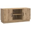 vidaXL TV szekr&eacute;ny 102 x 34,5 x 47 cm K&eacute;zműves T&ouml;lgy Szerelt Fa