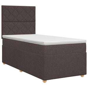vidaXL Boxspring &aacute;gy matraccal S&ouml;t&eacute;t Barna 80 x 200 cm Sz&ouml;vet