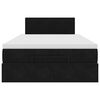 vidaXL Ottomán ágykeret matraccal fekete 120x200cm bársony