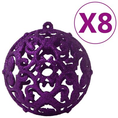 vidaXL 100 darabos lila karácsonyi gömbkészlet