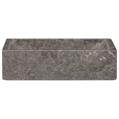 vidaXL magasfényű szürke márvány mosdókagyló 45 x 30 x 12 cm