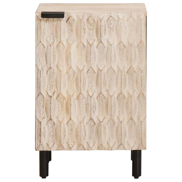 vidaXL F&uuml;rdőszoba Sz&eacute;k&eacute;ny ajt&oacute;val Feh&eacute;r 38 x 33 x 58 cm T&ouml;m&ouml;r Mang&oacute;f&aacute;t