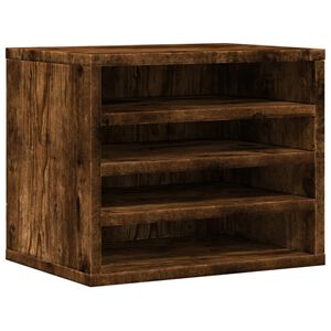 vidaXL f&uuml;st&ouml;s t&ouml;lgy sz&iacute;nű szerelt fa asztali szervező 36x26x29,5 cm