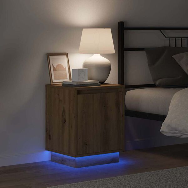 vidaXL &Eacute;jjeliszekr&eacute;ny Artisan t&ouml;lgy 39 x 34,5 x 50 cm Faanyag