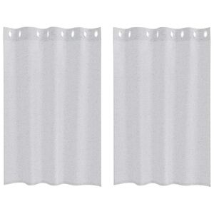 vidaXL Voile F&uuml;gg&ouml;ny 2 db Vil&aacute;gossz&uuml;rke 140 x 140 cm Poli&eacute;szter