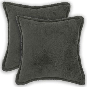 vidaXL P&aacute;rna huzat 2 pcs HOUTEN S&ouml;t&eacute;tsz&uuml;rke 30 x 30 cm Boucl&eacute;