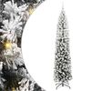 vidaXL Mű kar&aacute;csonyfa 300 LED-del Z&ouml;ld 240 cm PVC, ac&eacute;l &eacute;s műanyag