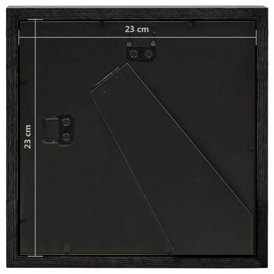 vidaXL 5 db fekete 3D-s fényképkeret 13 x 13 cm-es képhez 23 x 23 cm