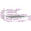 vidaXL tömör fenyőfa könyvespolcos ágy matrac nélkül 200 x 200 cm