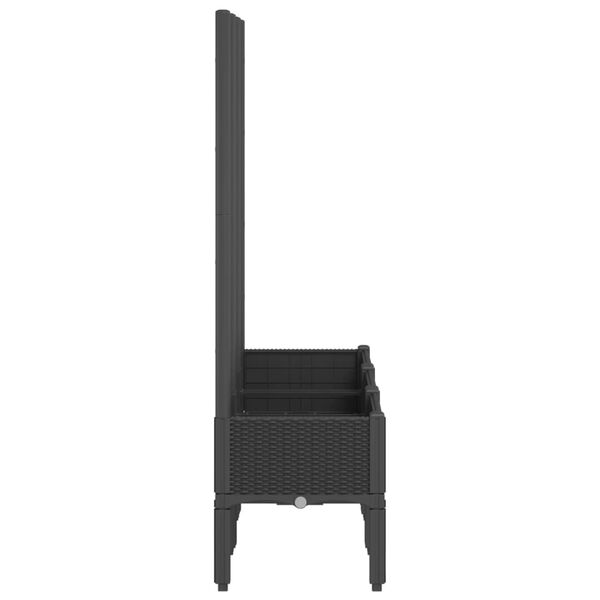 vidaXL fekete polipropil&eacute;n r&aacute;csos kerti &uuml;ltetől&aacute;da 120 x 40 x 142 cm