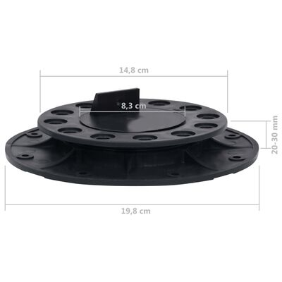 vidaXL 10 db állítható láb deszkázathoz 20-30 mm