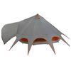 vidaXL Teepee s&aacute;tor tetővel Sz&uuml;rke &eacute;s narancs 600 x 600 x 347 cm