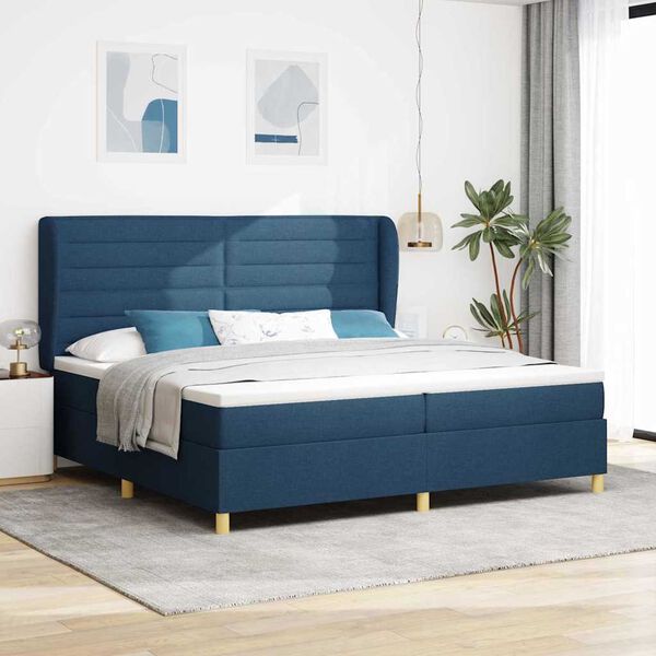 vidaXL Boxspring &aacute;gy matraccal S&ouml;t&eacute;tsz&uuml;rke 90x190 cm Sz&ouml;vet K&eacute;k sz&ouml;vet