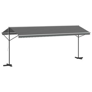 vidaXL Szabadon &aacute;ll&oacute; napellenző Sz&uuml;rke 6 x 3 m Poli&eacute;szter