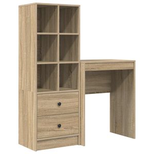vidaXL Asztal Sonoma t&ouml;lgy 105,5 x 34 x 127 cm 2 db