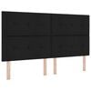 vidaXL LED Box Spring &Aacute;gy fejt&aacute;ml&aacute;val Fekete 180 x 200 cm sz&ouml;vet