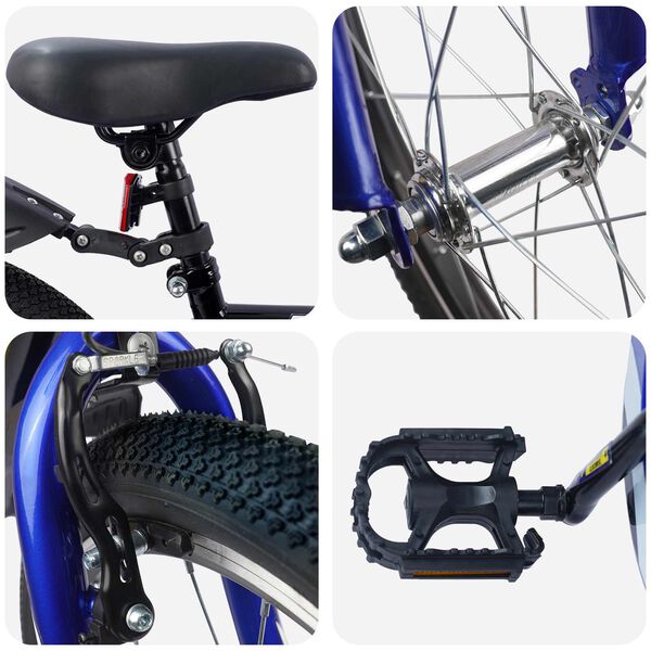 vidaXL Gyerek Bicikli 18 H&uuml;velyk 5-7 &eacute;ves korig Fekete