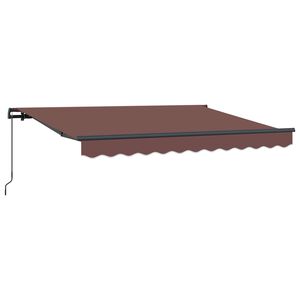 vidaXL Beh&uacute;zhat&oacute; napellenző Barna 250 x 200 cm sz&ouml;vet
