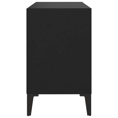 vidaXL fekete TV-szekrény fémlábakkal 69,5 x 30 x 50 cm