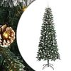 vidaXL Mű kar&aacute;csonyfa Z&ouml;ld 240 cm PVC &eacute;s műanyag &eacute;s ac&eacute;l