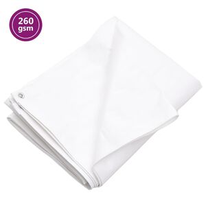 vidaXL feh&eacute;r HDPE takar&oacute;ponyva 260 g/m&sup2; 2 x 3 m