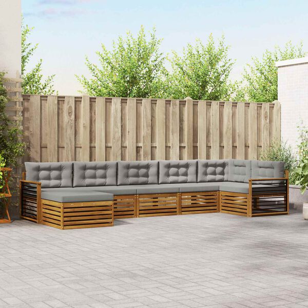 vidaXL &Uuml;lőgarnit&uacute;r&aacute;k 7 pcs Term&eacute;szetes &eacute;s Vil&aacute;gossz&uuml;rke T&ouml;m&ouml;r Ak&aacute;cfa