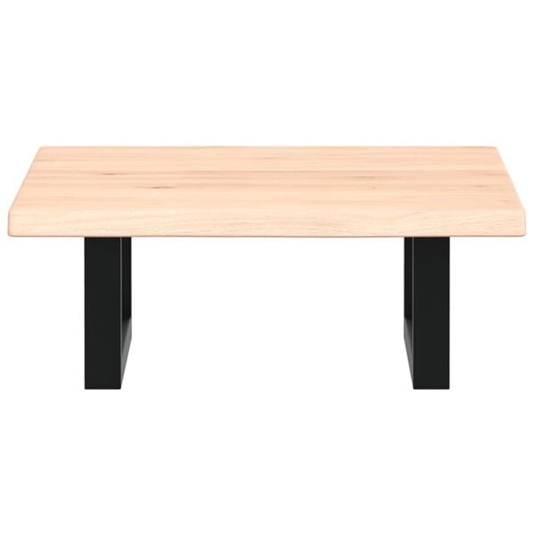 vidaXL acél és tömör tölgyfa falra szerelhető mosdópolc